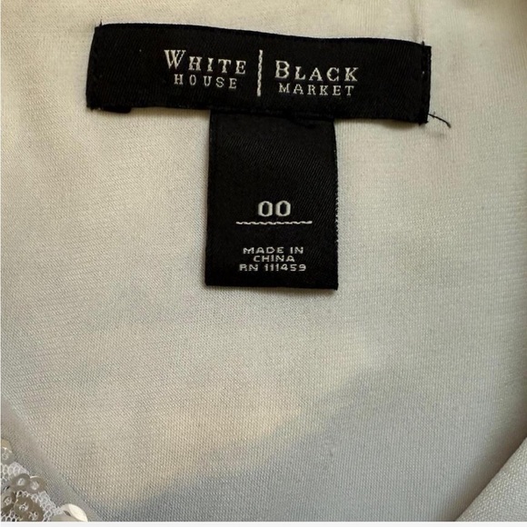 White House Black Market Silver Sequin Sparkle Mini Dress - size 00 - Picture 4 of 8